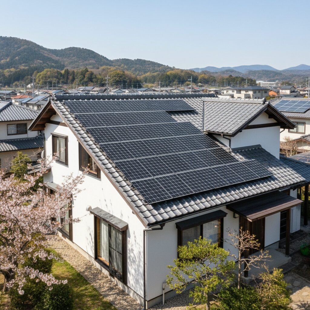 太陽光パネルを設置した住宅のイメージ