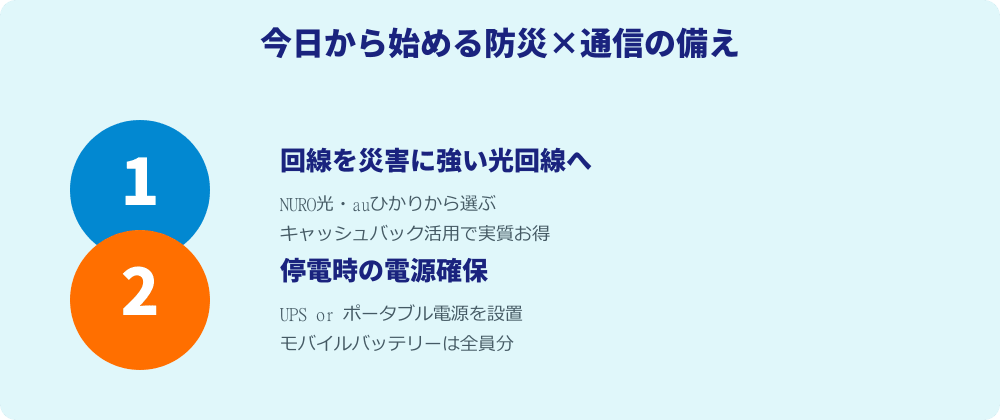 今日から始める防災×通信の備え